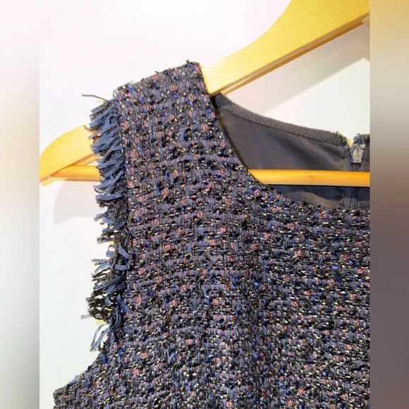 J Crew Tweed Constellation Sparkle Shift Dress Size 16 - Picture 10 of 14